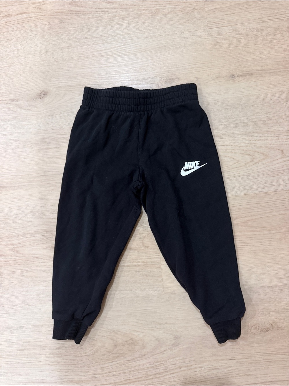 Nike 4 XS Black Jogger Pants with White Swoosh